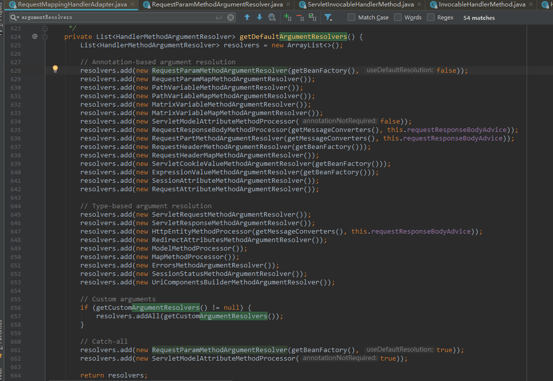 arguementResovler初始化